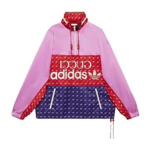 Gucci x Adidas Collaboration Men 48/ M Acetate Oversize Logo Jacket NWT $2,950